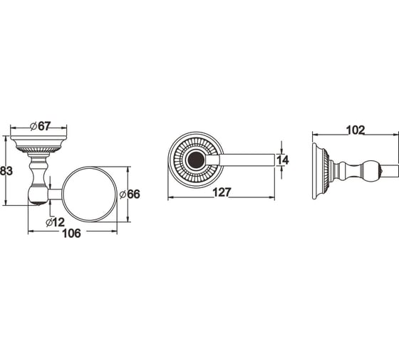 Стеклянная мыльница Rose RG1403Q