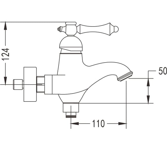 Смеситель для ванны Rose R0102Q