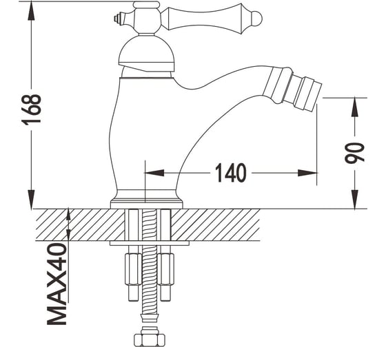 Смеситель для биде Rose R0107Q