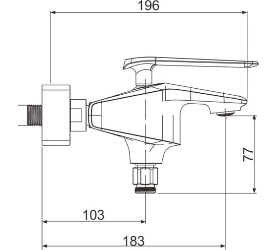 Смеситель для ванны Rose R1302