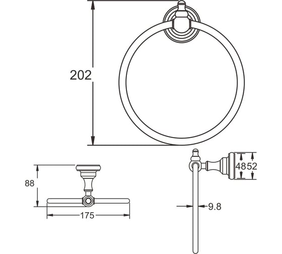 Полотенцедержатель Rose в форме кольца RG1106