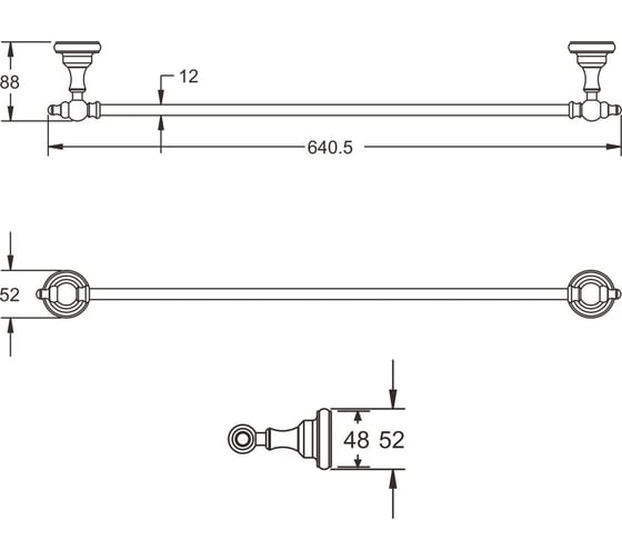 Полотенцедержатель Rose трубчатый RG1117