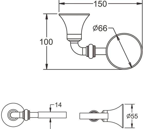 Керамическая мыльница Rose RG1203