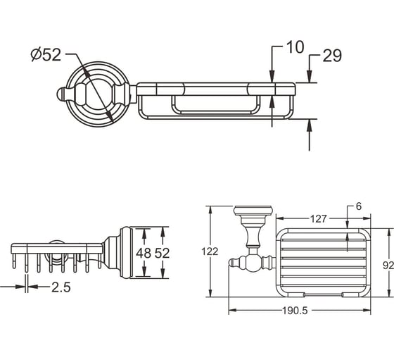 Навесная мыльница Rose RG1104Q