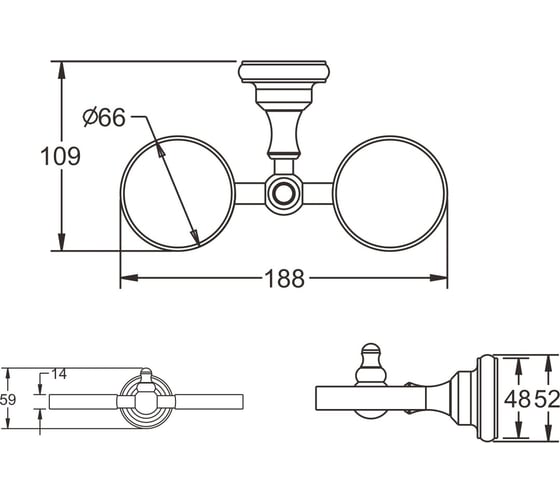Двойной подстаканник Rose RG1122Q