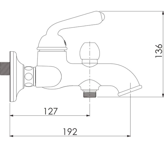 Смеситель для ванны Rose R0202Q
