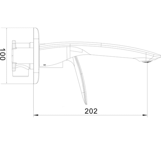 Встроенный смеситель для раковины Rose R1141