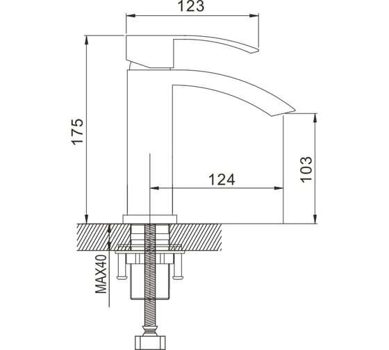 Смеситель для раковины Rose R1501F
