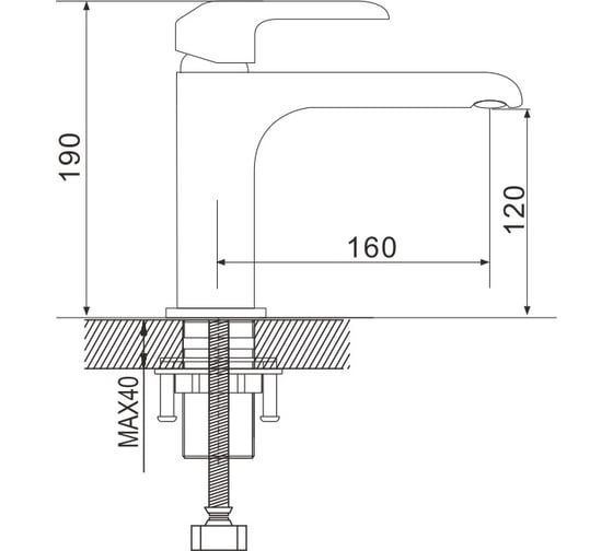 Смеситель для раковины Rose R2101F-1