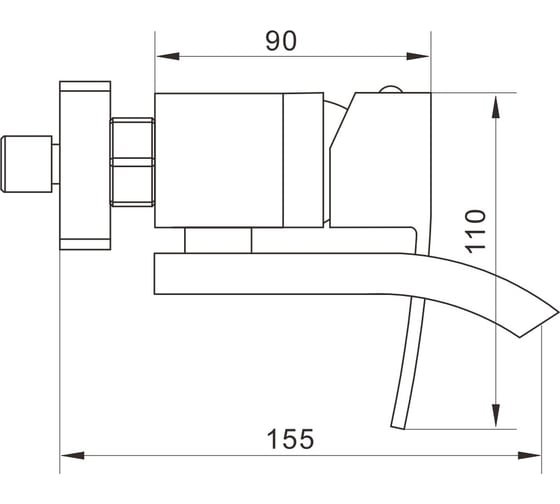 Смеситель для ванны Rose R1552F