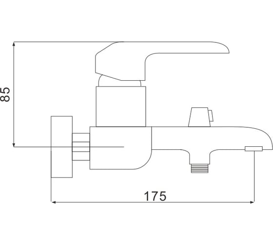 Смеситель для ванны Rose R2102F