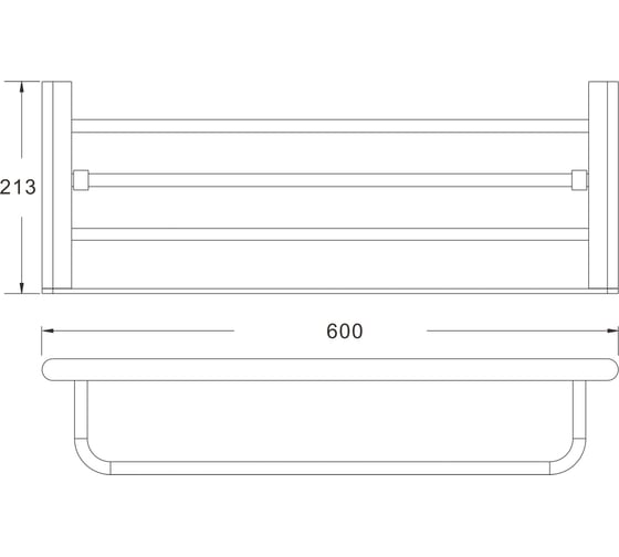 Полка для полотенца Rose металлическая RG1708T