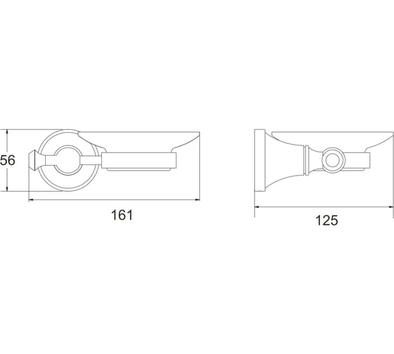 Стеклянная мыльница Rose RG1903H