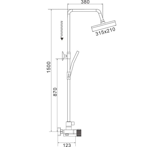 Душевая система с термостатом Rose R1896-6