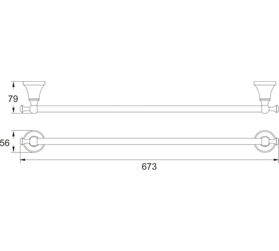 Полотенцедержатель Rose трубчатый RG1917T