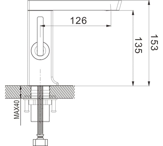 Смеситель для раковины Rose R1801T