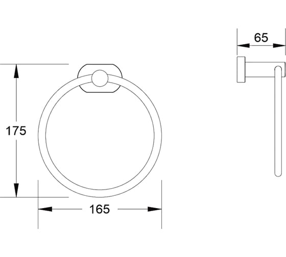 Полотенцедержатель в форме кольца SHEVANIK SG5106H