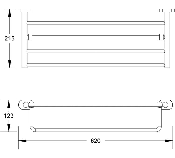 Полка для полотенца металлическая SHEVANIK SG5108T