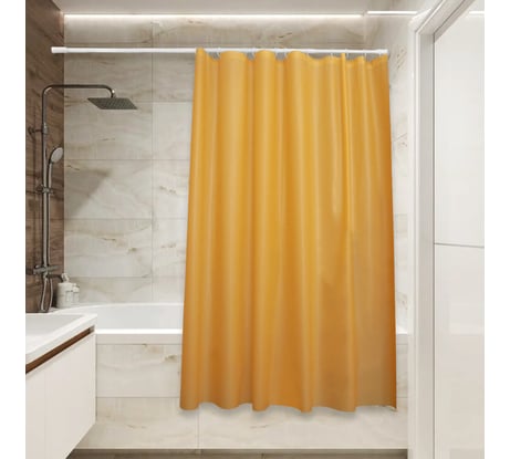 Штора для ванной Сантис peva pv-207 (оранжевая) 54 gsm 180x180 см 038702
