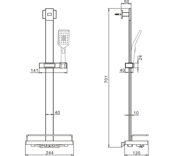 Душевой гарнитур Rose R159