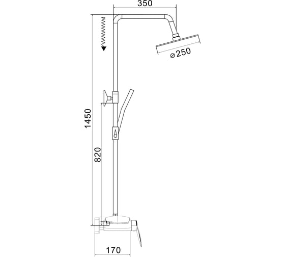 Душевая система Rose R1136H