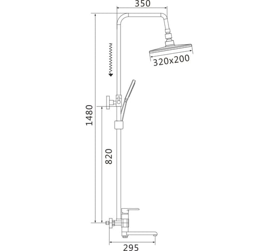 Душевая система Rose R2136F