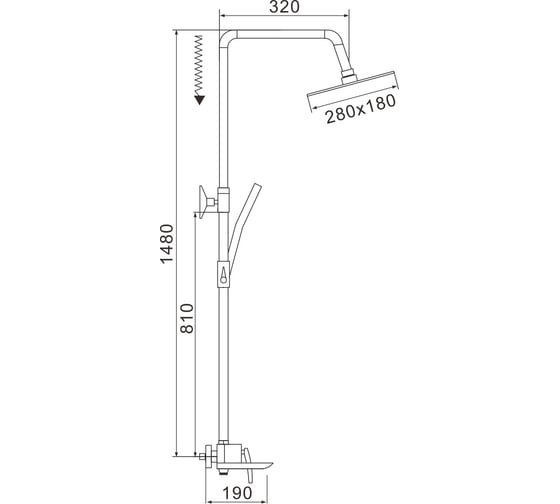Душевая система Rose R2736