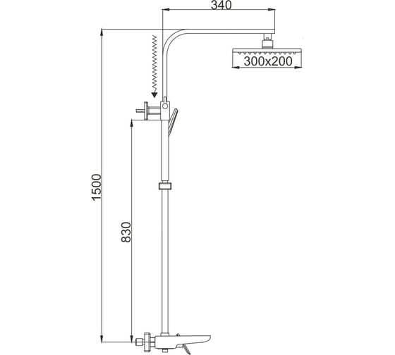 Душевая система Rose R1636F