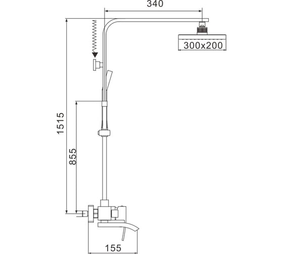 Душевая система Rose R1556F