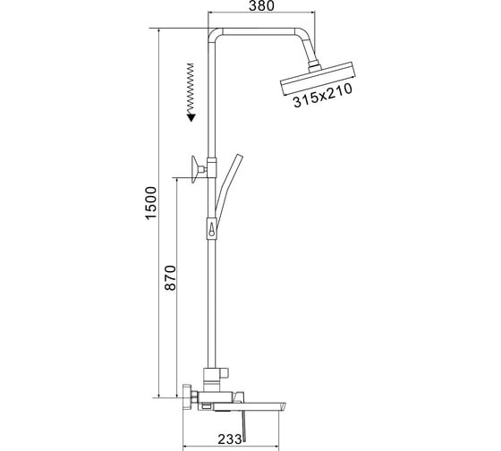 Душевая система Rose R1836