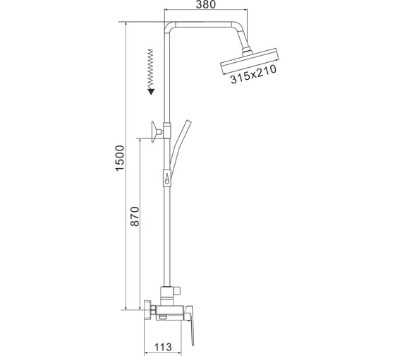 Душевая система Rose R1836-6