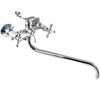 Смеситель для ванны SANTREK AQUA-360 "CLASSIC" 1/2 м/к шар. перекл. Крест SL594 толстый нос 276629