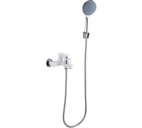 Смеситель для ванны с душем СоюзКран короткий излив, керам. картридж 35мм, белый, цинк, SK07-M105 567-119