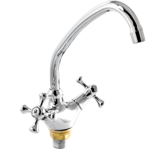 Смеситель для кухни SANTREK AQUA-415 "CLASSIC" 1/2 м/к Крест SL594 (на гайке) 123432 1