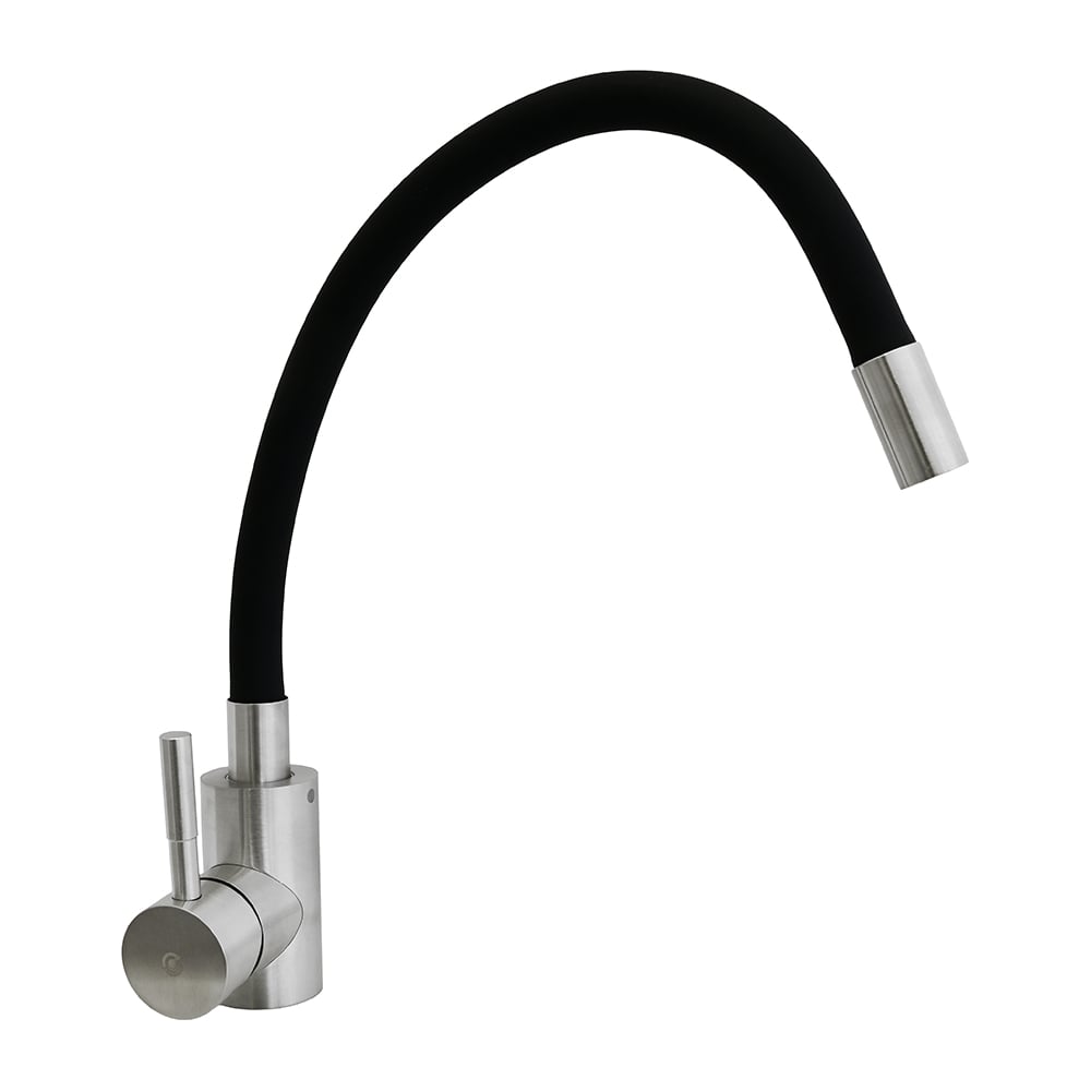 Смеситель для кухни SANTREK AQUA-810 "INOX" шар d-35 нержавеющая сталь ...