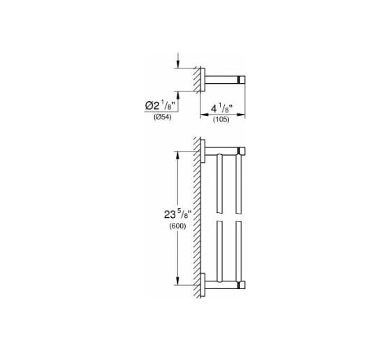 Двойной держатель для полотенца GROHE Essentials, никель глянец 40802BE1
