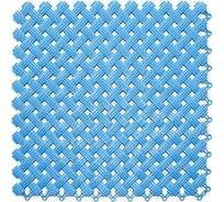 Коврик для ванны, бассейна, сауны, бани ПластФакто антискользящий, aqua, набор из 12 модулей, голубой  4630027115898
