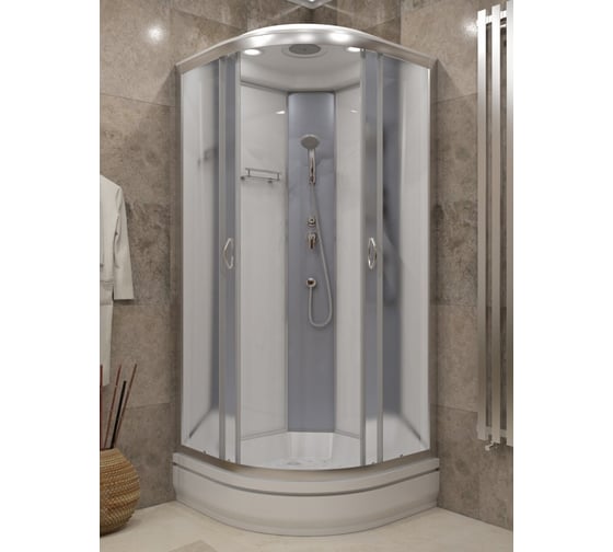 Душевая кабина Teymi Lina White 90x90 с низким поддоном T00103W ЦБ-00266642