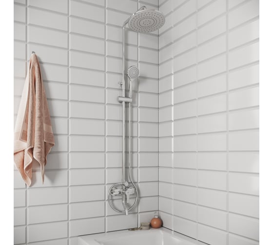 Душевая система с тропическим душем Milardo stripe STRSB1FM06