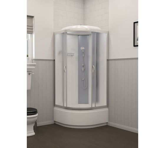 Душевая кабина Teymi Lina White 90x90 с высоким поддоном T00104W ЦБ-00266639