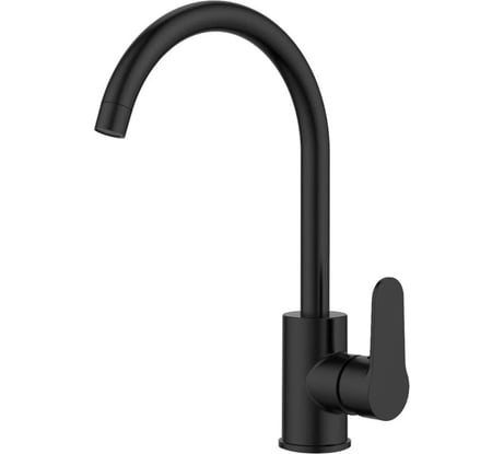 Смеситель для кухни Milardo черный матовый poli POLBLJ0M05