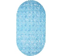 Коврик для ванны Аквалиния ПВХ, капля, голубой 6534-1-01