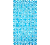 Коврик для ванны Аквалиния ПВХ, камешки, синий 6836-1