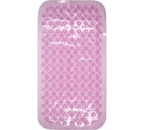Коврик для ванны Аквалиния ПВХ, ромбы, массажный, розовый 6434-1
