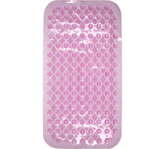 Коврик для ванны Аквалиния ПВХ, ромбы, массажный, розовый 6434-1 1