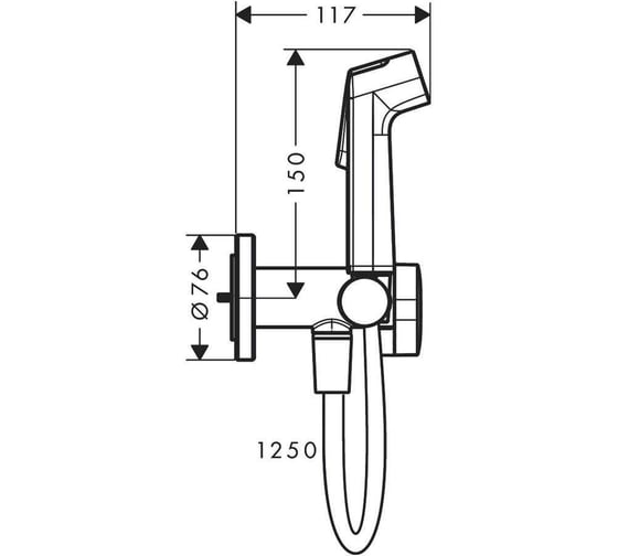 Комплект для гигиенического душа Hansgrohe Bidette S 29232340 00000126632