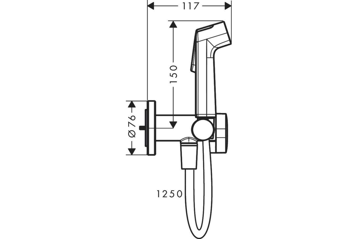 Комплект для гигиенического душа Hansgrohe Bidette 29232700 00000125483 ...