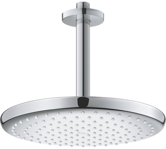 Верхний душ GROHE Tempesta 250, круглый + душевой кронштейн потолочный 142 мм, хром 26664000