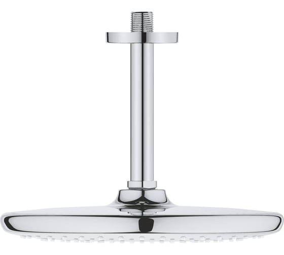 Верхний душ GROHE Tempesta 250, круглый + душевой кронштейн потолочный 142 мм, хром 26664000