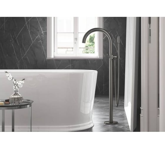Внешняя часть свободностоящего смесителя для ванны GROHE Atrio New, темный графит матовый 25044AL3